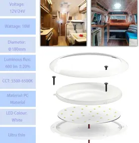 YML021 DAMAVO Volt Led Lights Downlight Bright Round #2