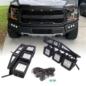 612590738197 DASEN Led Fog Light Pods Front Bumper Mount Kit