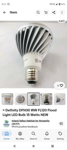 DFN30 DEFINITY Flood Light Led Bulb Watts #2