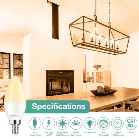 810168391281 DEGNJU Pack Led Candelabra Bulb Whi #2
