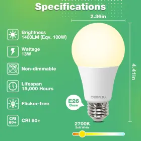 850060457753 DEGNJU Led Light Bulbs Bas #2
