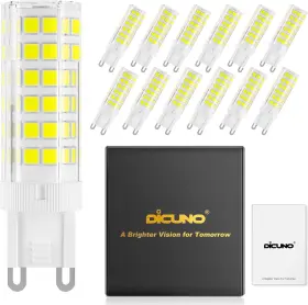 12PC DICUNO Led Bulb Ceramic Base Light Halogen