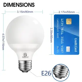 822985546355 E-ENERGETIC LIGHTING Vanity Globe Light Bulbs #2