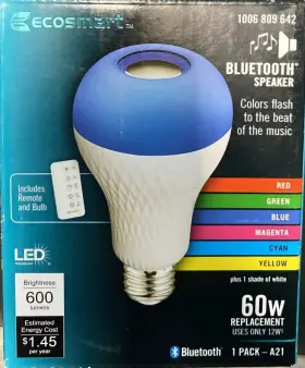 1002-035-830 ECO-SMART Led Light Bulb Speaker Bluetooth
