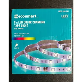 812468030174 ECO-SMART Led Light Tape Strip Changing Remote
