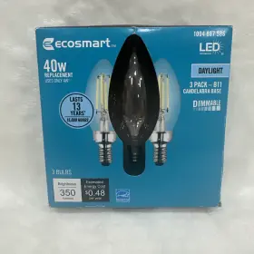 840072809206 ECO-SMART Blunt Tip Light Bulbs Dimmable Glass