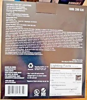 841712130650 ECO-SMART Dimmable Candelabra Bendy Filament Led #2