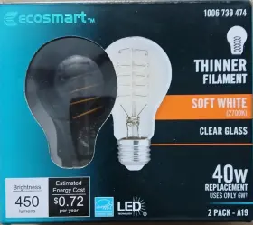 1006-739-474 ECO-SMART Thinner Filament Led Bulb Pack