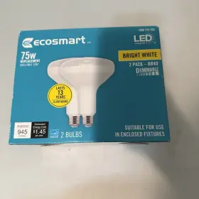 Eco-smart 972527310181 Ecosmart Dimmable Energy Star Led Light Bulb Bright White 75w Equivalent 2pk X 2