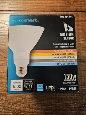 ECOSMART150-WATT ECO-SMART Dimmable Cec Flood Led Motion