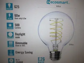 G25C6E26850S ECO-SMART Dimmable Bendy Filament Led Light Bulb #2