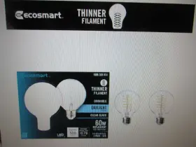 G25C6E26850S ECO-SMART Dimmable Bendy Filament Led Light Bulb