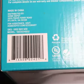 1003034602 ECOSMART Dimmable Led Light Bulb Eqv Scratched #2