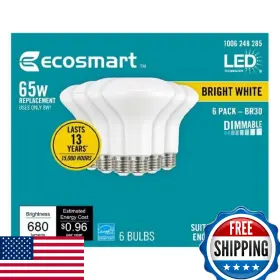 B0CWBS3PZD ECOSMART Dimmable Led Light Bulbs Bright