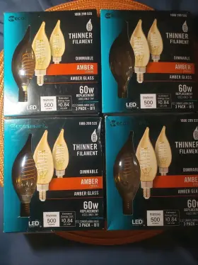 BA11A7E12822S ECOSMART Dimmable Candelabra Filament Led Light