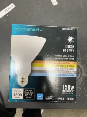 G117P38D2D5DUO ECOSMART Dimmable Cec Led Bulb