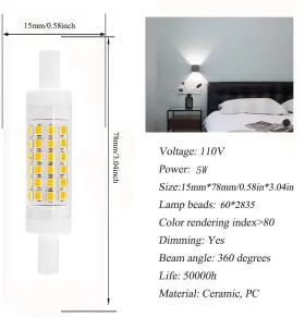 798468384960 EDEARKAR Led Bulb Pack Double Ended Dimmable #2