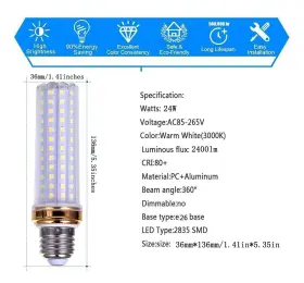 798468686057 EDEARKAR Led Light Bulbs Candelabra #2