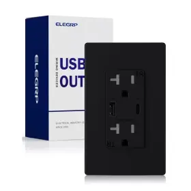 445024665669 ELEGRP Usb Duplex Wall Outlet Qc Amp Receptacle