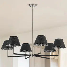 635-SCD-6 ELYCCUPA Boho Rattan Chandelier