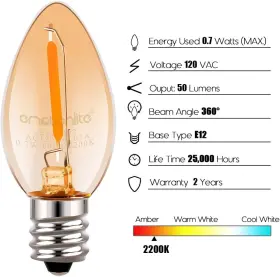 ELB-002-22 EMOTIONLITE Night Light Amber Led Bulb #2