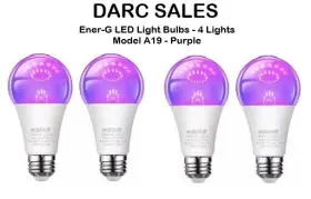 A-19 ENER-G Pack Light Bulb Uv Blacklight Level #2