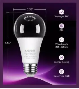 A-19 ENER-G Pack Light Bulb Uv Blacklight Level #3