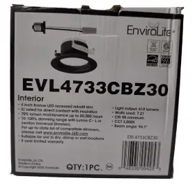 EVL4733CBZ30 ENVIROLITE Stepped Baffle Led Oil #2