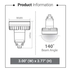 811174033233 EURI LIGHTING Dim Hybrid Led Vertical Pl Equiv #2