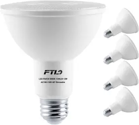 Fangtian Technology 313057369366 Par30 Led Flood Light Bulbs Long Neck 5000k Daylight Dimmable 75w Halogen Equiva