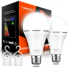 6500K FANNICOO Rechargeable Light Bulbs Led Battery Backup