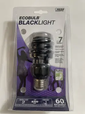 Feit Bpesl15t Black Light Ultraviolet Blacklight Bulb 60 Watts 7 Year Life E26 Standard Base
