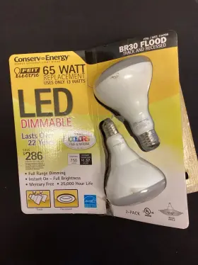017801141740 FEIT ELECTRIC Led Dimmable Flood Light Blub Pac