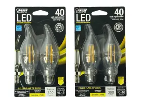 2700K FEIT ELECTRIC Enhance Vivid Flame Light Bulbs Base