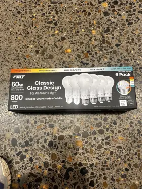 1975708 FEIT ELECTRIC Led Glass Dimmable Bulb Eq Pack