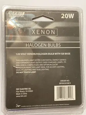 BPXN20 FEIT ELECTRIC Pack Xenon Light Bulbs Base Volt #2