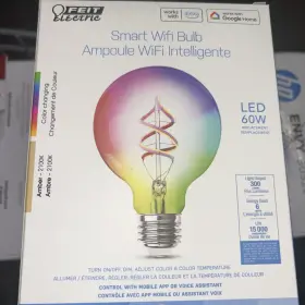 G3060-RGBW-FIL-AG FEIT ELECTRIC Smart Filament Globe Bulb Box