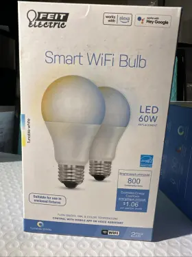 OM60-CCT-CA-AG-2 FEIT ELECTRIC Smart Wifi Alexa Bulb Eq