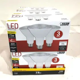 Feit Electric Par30l75/10kled/3 18pk 75-watt Par30 Flood Light Bulb 3000k Warm White New Feit Electric Par30l75/10kled/3 18pk 75-watt Par30 Flood Light Bulb 3000k Warm White New