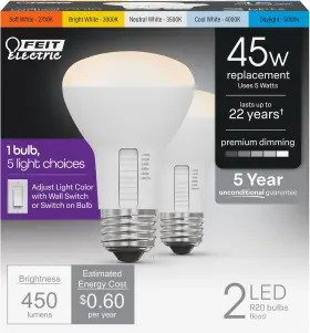 R20DM-6WYCA-2 FEIT ELECTRIC Led Light Bulb Dimmable