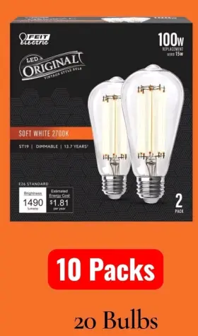 ST19100CL927CA2 FEIT ELECTRIC Filament Led Bulb Equiv