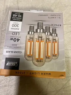 T640 FEIT ELECTRIC Led Dimmable Eqv Candelabra Bulb