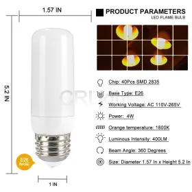 791715177643 FIVEAGE Led Flame Effect Light Base Lighting #2
