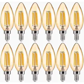DSB1140FIL-A22-12 FLSNT Dimmable Led Candle Bulbs Amber Glass