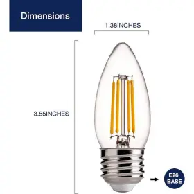 DSB1140FIL26-C27-6 FLSNT Dimmable Led Candelabra Bulbs #3