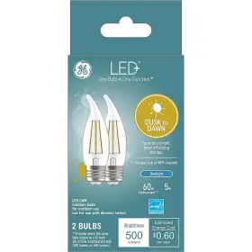 93121491 G-E LIGHTING Ge Led Light Bulbs Dusk Dawn Candelabra