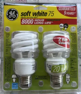 043168155182 GE Spiral Energy Saver Watts Twin Pack
