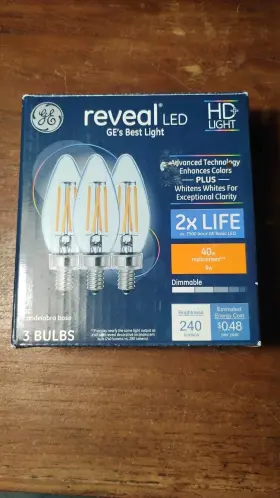 043168425445 GE Reveal Light Dimmable Led Bulbs