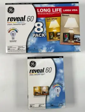 043168486880 GE Reveal Light Bulbs Pack Box