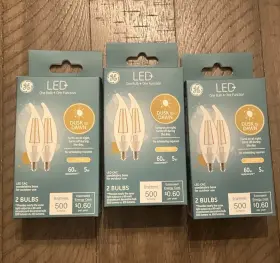 043168515030 GE Bulbs Led Dusk Dawn Candelabra Base